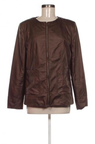 Γυναικείο δερμάτινο μπουφάν Clarina Collection, Μέγεθος L, Χρώμα Καφέ, Τιμή 10,99 €