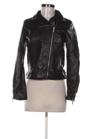 Дамско кожено яке H&M, Размер XS, Цвят Черен, Цена 12,27 €