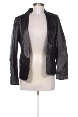 Дамско кожено яке Mango, Размер XS, Цвят Черен, Цена 37,83 €