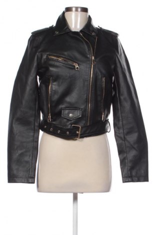 Geacă de piele pentru femei Sinsay, Mărime L, Culoare Negru, Preț 156,99 Lei