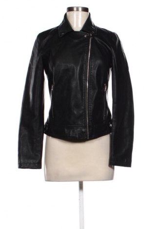 Дамско кожено яке Sinsay, Размер M, Цвят Черен, Цена 23,00 €