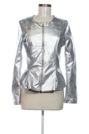 Дамско кожено яке Unbranded, Размер M, Цвят Сребрист, Цена 17,38 €