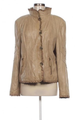 Γυναικείο δερμάτινο μπουφάν Unbranded, Μέγεθος M, Χρώμα  Μπέζ, Τιμή 44,99 €