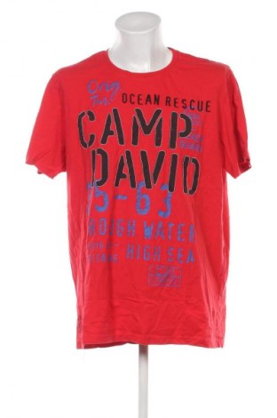 Ανδρικό t-shirt Camp David, Μέγεθος 3XL, Χρώμα Κόκκινο, Τιμή 15,99 €