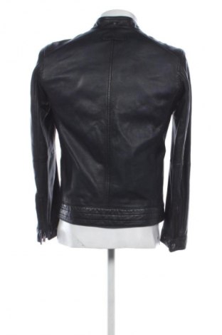 Мъжко кожено яке Massimo Dutti, Размер S, Цвят Син, Цена 269,76 €