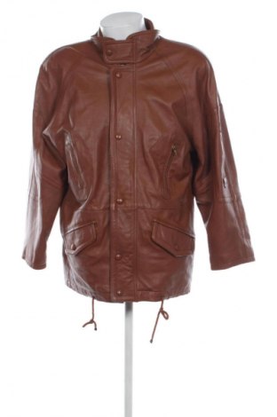 Мъжко кожено яке Unbranded, Размер L, Цвят Кафяв, Цена 35,79 €