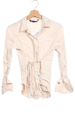 Γυναικείο πουκάμισο Zara, Μέγεθος XS, Χρώμα  Μπέζ, Τιμή 5,99 €