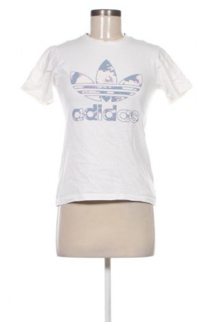 Γυναικείο t-shirt Adidas, Μέγεθος XS, Χρώμα Λευκό, Τιμή 13,99 €