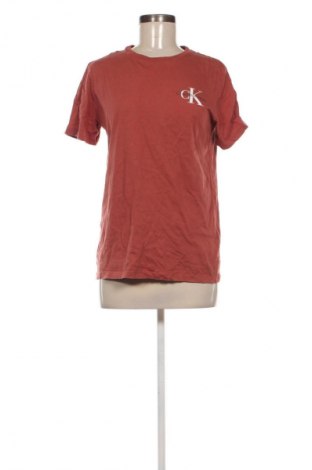 Damski T-shirt Calvin Klein Jeans, Rozmiar XL, Kolor Brązowy, Cena 80,99 zł