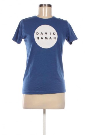 Γυναικείο t-shirt David Naman, Μέγεθος S, Χρώμα Μπλέ, Τιμή 17,99 €