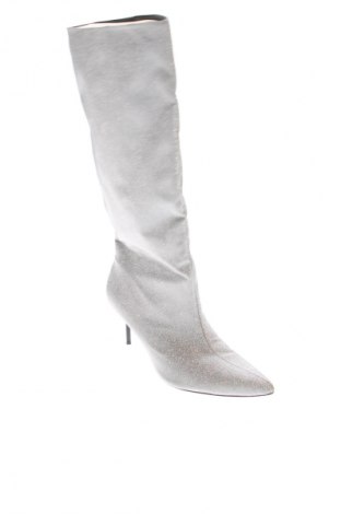 Damskie kozaki Zara, Rozmiar 40, Kolor Srebrzysty, Cena 188,99 zł