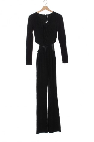 Damski długi kombinezon Ann Christine, Rozmiar XS, Kolor Czarny, Cena 55,99 zł