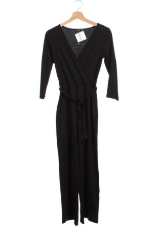 Дамски дълъг гащеризон Bershka, Размер XS, Цвят Черен, Цена 7,66 €