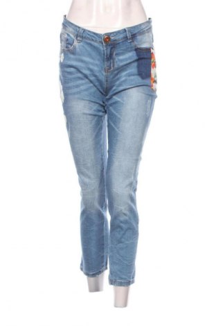 Damskie jeansy Desigual, Rozmiar XL, Kolor Niebieski, Cena 183,99 zł