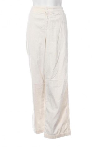 Pantaloni de velvet de femei United Colors Of Benetton, Mărime L, Culoare Ecru, Preț 117,99 Lei