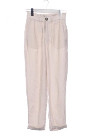 Damskie spodnie Zara, Rozmiar XS, Kolor ecru, Cena 62,99 zł