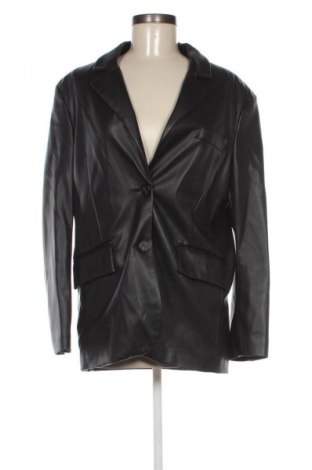 Γυναικείο δερμάτινο μπουφάν Bershka, Μέγεθος S, Χρώμα Μαύρο, Τιμή 30,99 €