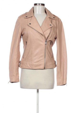 Γυναικείο δερμάτινο μπουφάν Mango, Μέγεθος S, Χρώμα  Μπέζ, Τιμή 89,99 €