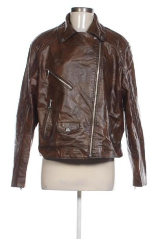 Γυναικείο δερμάτινο μπουφάν Primark, Μέγεθος L, Χρώμα Καφέ, Τιμή 16,99 €