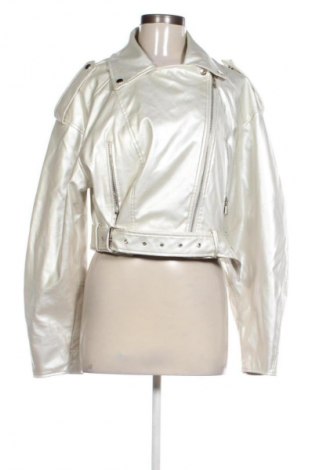Dámská kožená bunda  SHEIN, Velikost L, Barva Stříbrná, Cena  349,00 Kč