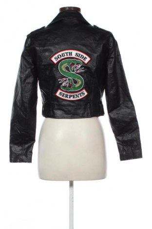 Дамско кожено яке Unbranded, Размер M, Цвят Черен, Цена 13,29 €