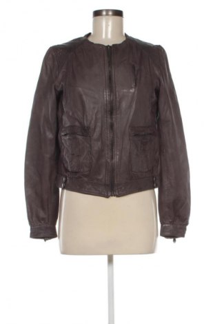 Γυναικείο δερμάτινο μπουφάν Stella Nova, Μέγεθος M, Χρώμα Γκρί, Τιμή 300,28 €