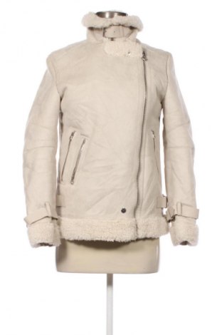 Damski płaszcz Bershka, Rozmiar XS, Kolor ecru, Cena 153,99 zł