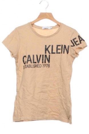 Детска тениска Calvin Klein Jeans, Размер 13-14y/ 164-168 см, Цвят Бежов, Цена 11,75 €