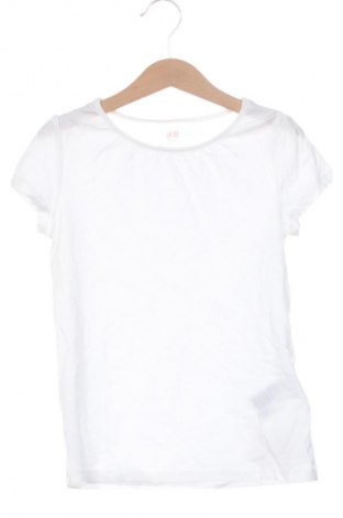 Детска тениска H&M, Размер 6-7y/ 122-128 см, Цвят Бял, Цена 3,57 €