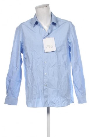 Мъжка риза Zara, Размер L, Цвят Син, Цена 36,30 €