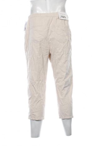 Pantaloni de bărbați Zara, Mărime XL, Culoare Bej, Preț 87,99 Lei