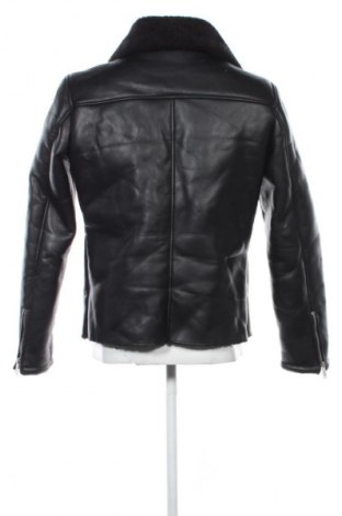 Мъжко кожено яке Zara, Размер L, Цвят Черен, Цена 21,47 €