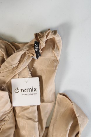 Sukienka Zara, Rozmiar XS, Kolor Beżowy, Cena 93,99 zł