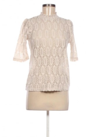 Γυναικεία μπλούζα Pulz Jeans, Μέγεθος S, Χρώμα Εκρού, Τιμή 14,00 €