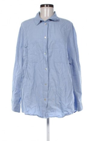 Γυναικείο πουκάμισο H&M, Μέγεθος 3XL, Χρώμα Μπλέ, Τιμή 11,99 €