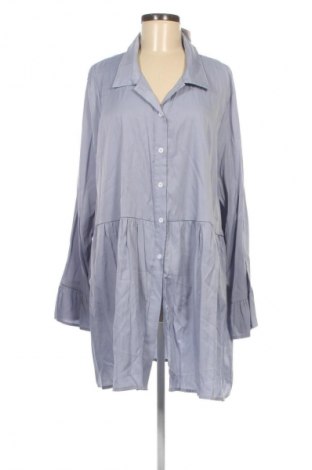 Γυναικείο πουκάμισο SHEIN, Μέγεθος 4XL, Χρώμα Μπλέ, Τιμή 12,78 €