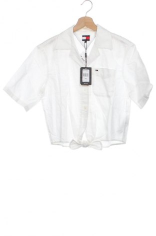 Damska koszula Tommy Jeans, Rozmiar XXS, Kolor ecru, Cena 342,99 zł, #135749227