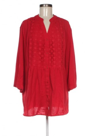 Γυναικείο πουκάμισο Unbranded, Μέγεθος 3XL, Χρώμα Κόκκινο, Τιμή 13,99 €