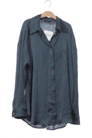 Γυναικείο πουκάμισο Zara, Μέγεθος XS, Χρώμα Πράσινο, Τιμή 14,00 €