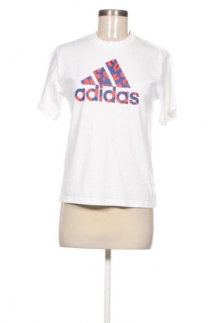 Γυναικείο t-shirt Adidas, Μέγεθος XS, Χρώμα Λευκό, Τιμή 14,00 €