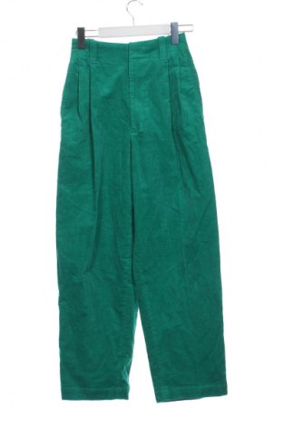 Γυναικείο κοτλέ παντελόνι Marni X Uniqlo, Μέγεθος XS, Χρώμα Πράσινο, Τιμή 18,99 €