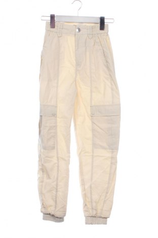 Damskie spodnie Bershka, Rozmiar XXS, Kolor ecru, Cena 79,15 zł