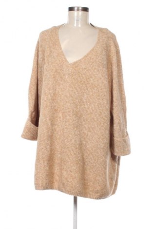 Γυναικείο πουλόβερ Ulla Popken, Μέγεθος 3XL, Χρώμα  Μπέζ, Τιμή 20,99 €