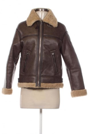 Dámska kožená bunda  Bershka, Veľkosť XS, Farba Hnedá, Cena  20,95 €