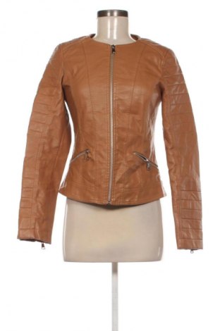 Γυναικείο δερμάτινο μπουφάν J&j, Μέγεθος M, Χρώμα Πορτοκαλί, Τιμή 19,99 €