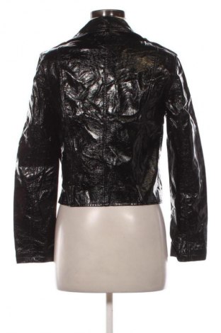 Γυναικείο δερμάτινο μπουφάν Rebecca Stella, Μέγεθος S, Χρώμα Μαύρο, Τιμή 19,99 €
