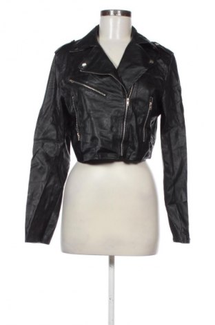 Γυναικείο δερμάτινο μπουφάν SHEIN, Μέγεθος L, Χρώμα Μαύρο, Τιμή 14,99 €