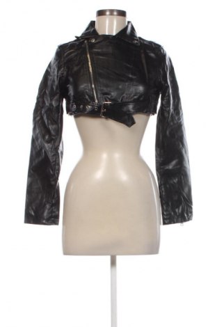 Γυναικείο δερμάτινο μπουφάν SHEIN, Μέγεθος S, Χρώμα Μαύρο, Τιμή 35,99 €