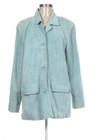 Γυναικείο δερμάτινο μπουφάν Unbranded, Μέγεθος XL, Χρώμα Μπλέ, Τιμή 94,23 €