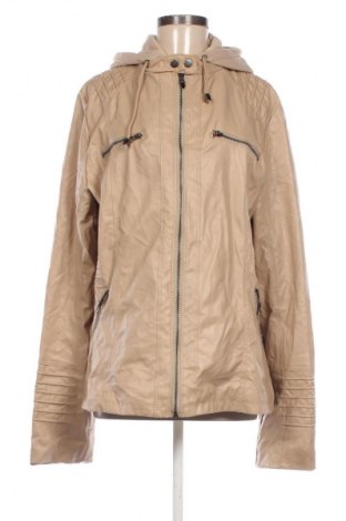Γυναικείο δερμάτινο μπουφάν Unbranded, Μέγεθος 5XL, Χρώμα  Μπέζ, Τιμή 30,00 €